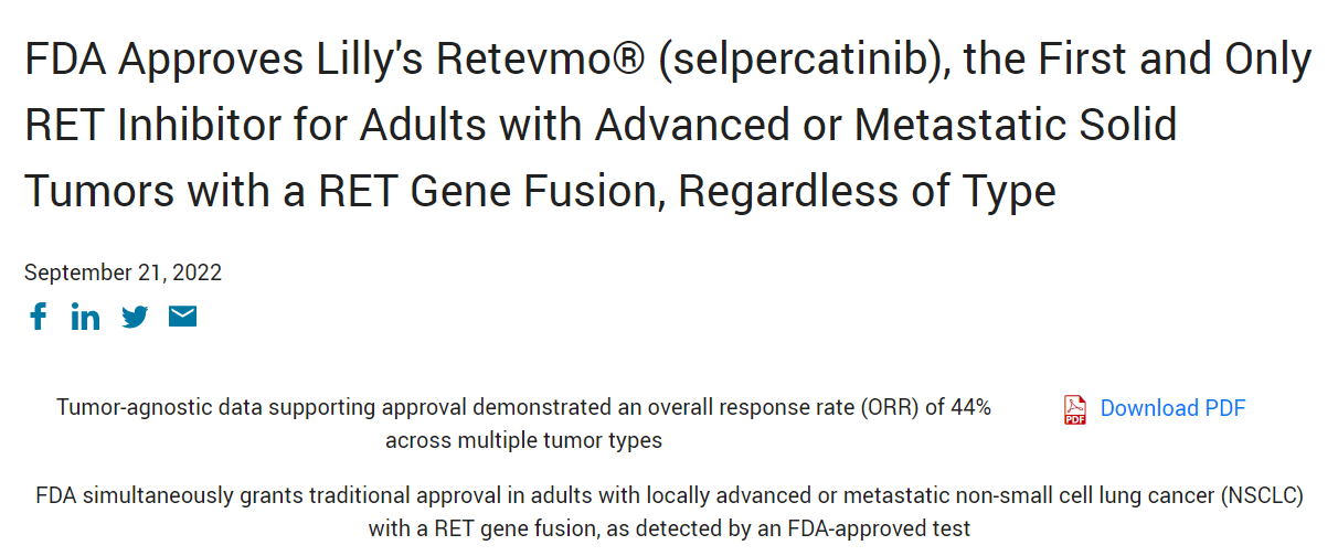 Retevmo selpercatinib